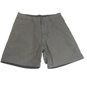 REI Mens 40 Organic Cotton Canvas Utility Hiking Shorts Gray Olive Drab 1938
